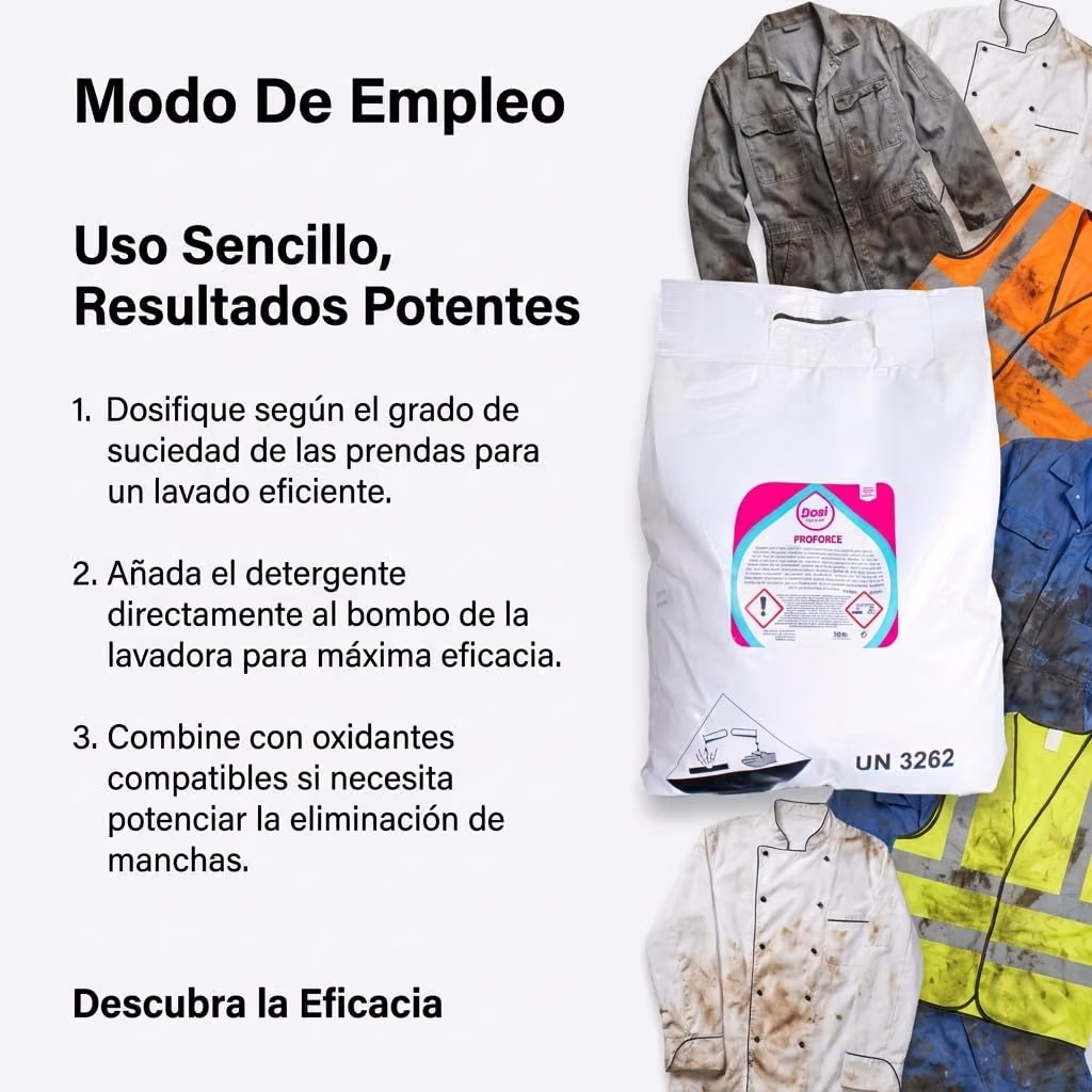 PROFORCE Detergente Profesional 10 kg – 400 lavados - Imagen 3