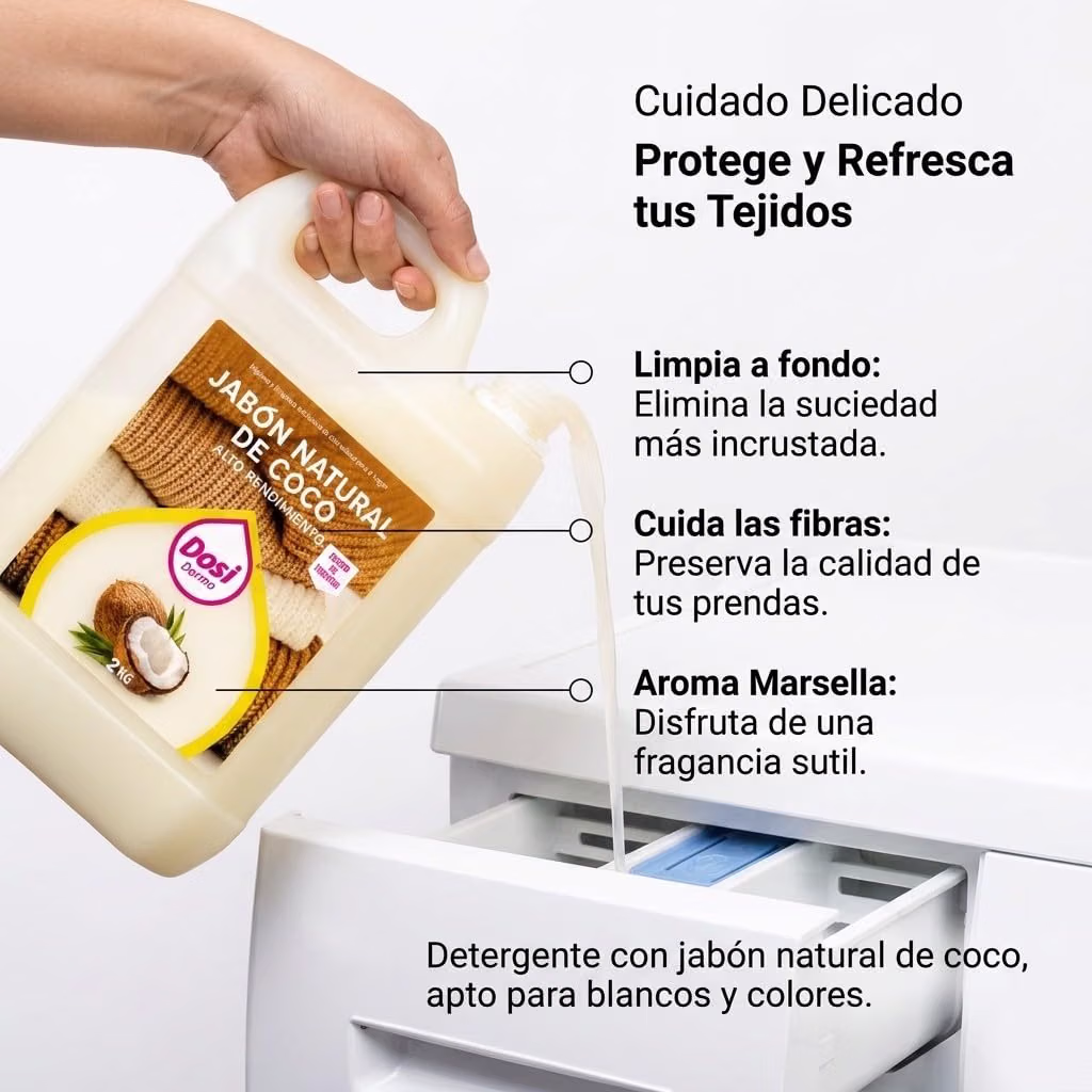 Detergente de coco líquido natural 2KG - Imagen 3