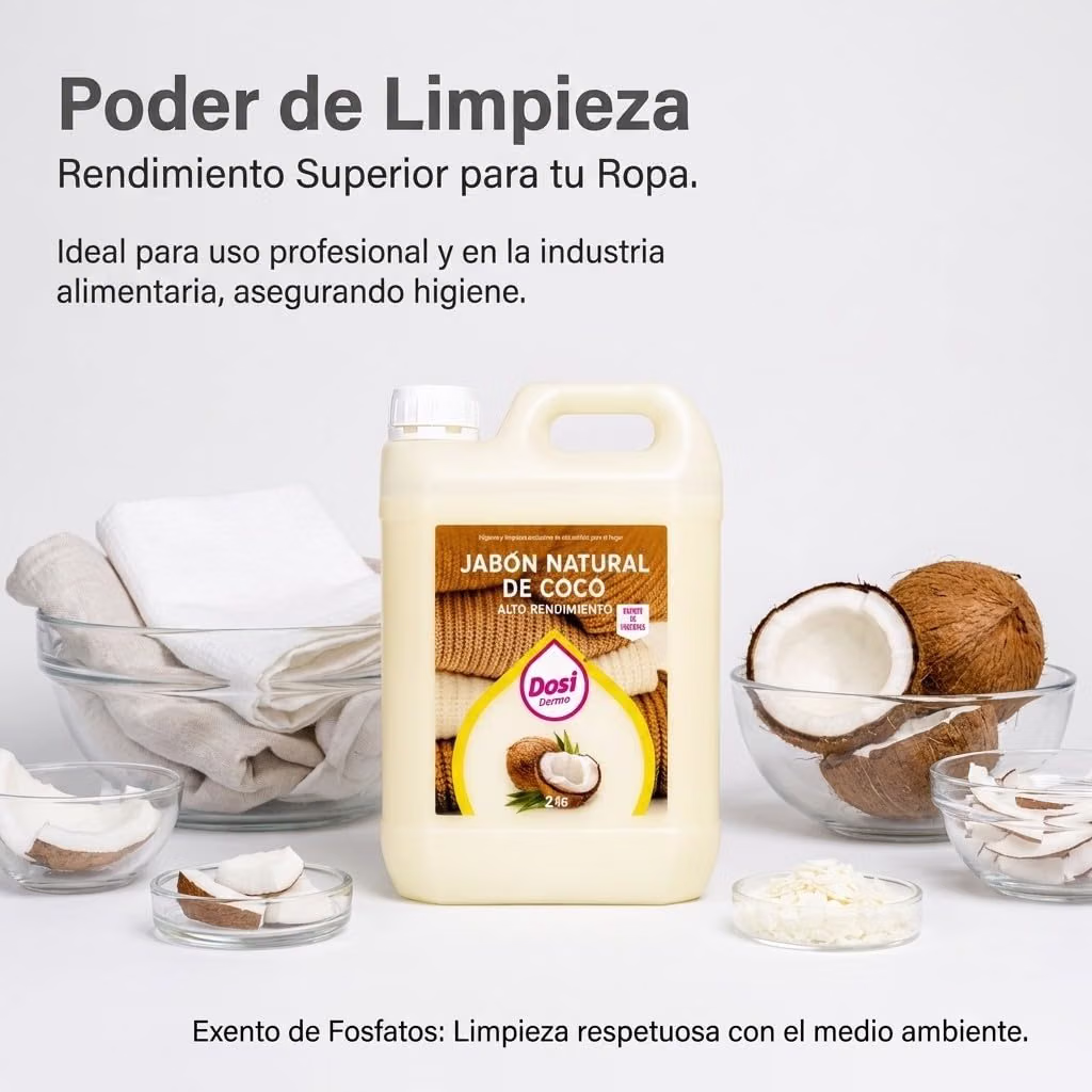 Detergente de coco líquido natural 2KG - Imagen 6